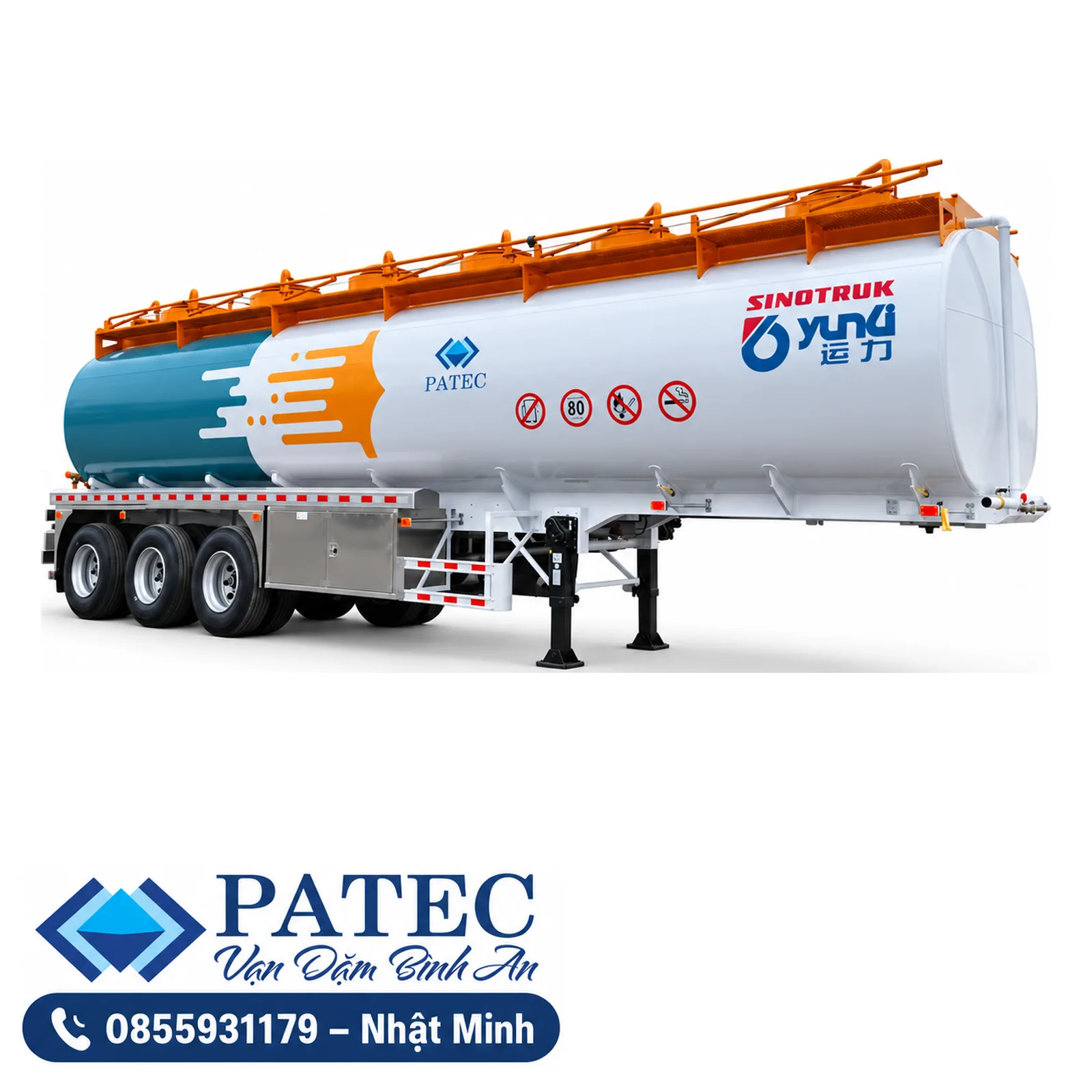 Moóc xi téc xăng dầu YUNLI 40,5 – 44 m³ – ảnh minh họa 2