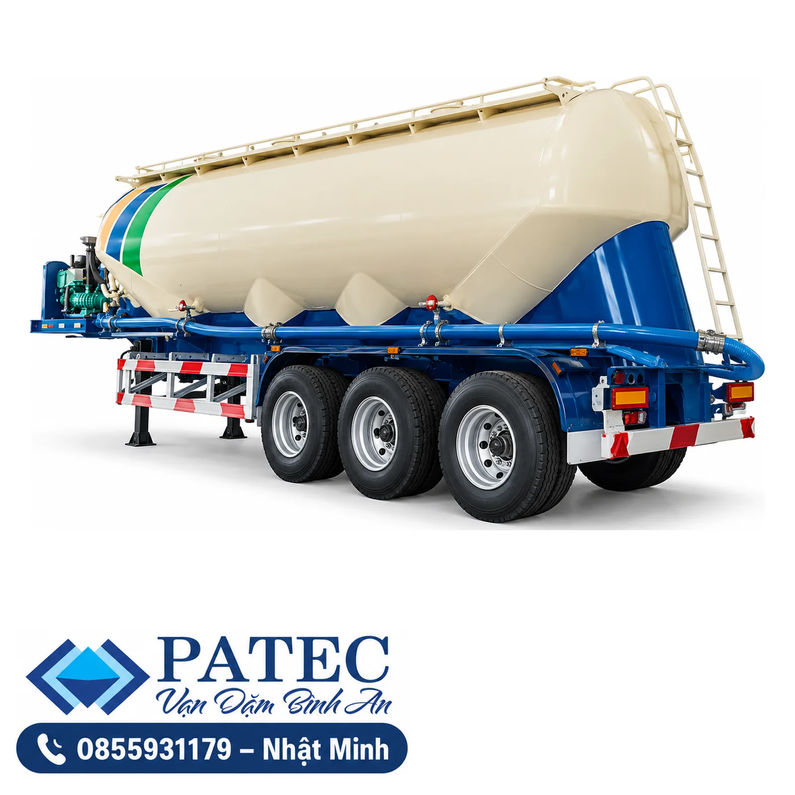 Moóc bồn HUAYUDA 3 rốn xả 30 – 45,5 m³ – ảnh minh họa 1