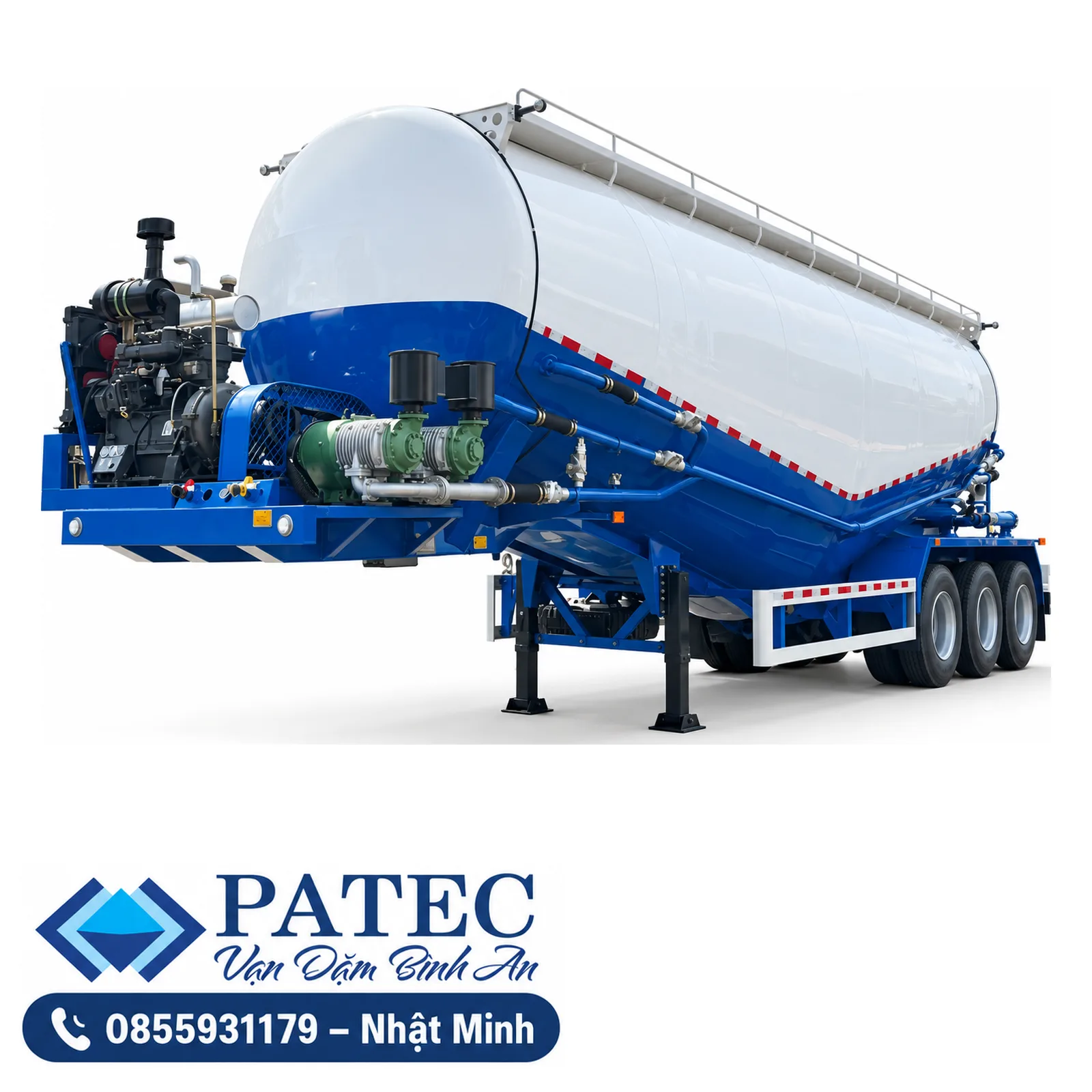 Moóc bồn HUAYUDA 3 rốn xả 30 – 45,5 m³ – ảnh minh họa 2